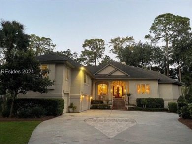 This stunning residence in the private Long Cove Club boasts on Long Cove Club in South Carolina - for sale on GolfHomes.com, golf home, golf lot