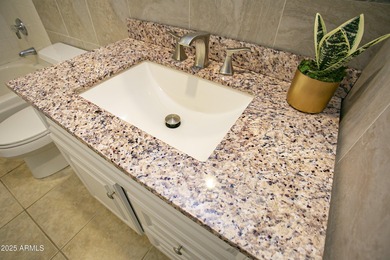 Overlooking a sparkling pool, this stylish open concept, N/S on Scottsdale Shadows in Arizona - for sale on GolfHomes.com, golf home, golf lot