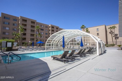 Overlooking a sparkling pool, this stylish open concept, N/S on Scottsdale Shadows in Arizona - for sale on GolfHomes.com, golf home, golf lot