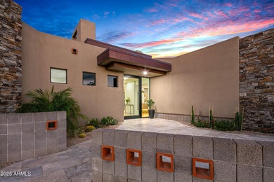 Prepare to be wowed! This elevated contemporary sanctuary in the on Desert Mountain Golf Club - Renegade Course in Arizona - for sale on GolfHomes.com, golf home, golf lot