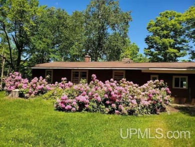 Enjoy the quaint rustic ambience of this northwoods cottage on Wyandotte Hills Golf Course in Michigan - for sale on GolfHomes.com, golf home, golf lot