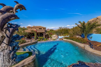 Discover this awe-inspiring, custom Pinnacle Canyon home sitting on The Estancia Club in Arizona - for sale on GolfHomes.com, golf home, golf lot