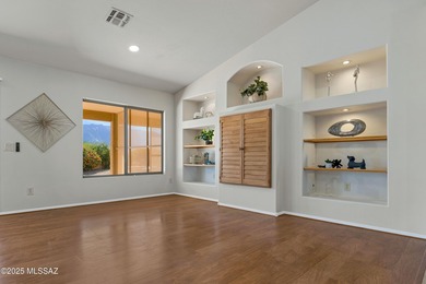 Set on a prime corner lot, this beautifully maintained Laredo on Saddlebrooke Golf Course in Arizona - for sale on GolfHomes.com, golf home, golf lot