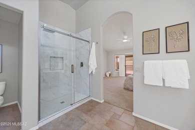 Set on a prime corner lot, this beautifully maintained Laredo on Saddlebrooke Golf Course in Arizona - for sale on GolfHomes.com, golf home, golf lot