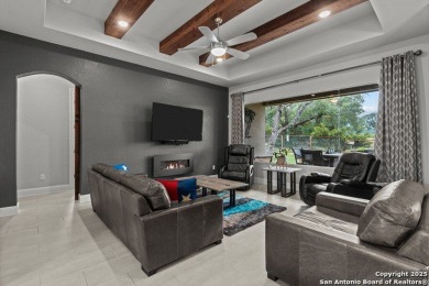 Upgrades galore...10' Ceilings, 8' Doors, Faux Beams in LR on Vaaler Creek Golf Club in Texas - for sale on GolfHomes.com, golf home, golf lot