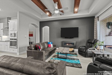 Upgrades galore...10' Ceilings, 8' Doors, Faux Beams in LR on Vaaler Creek Golf Club in Texas - for sale on GolfHomes.com, golf home, golf lot