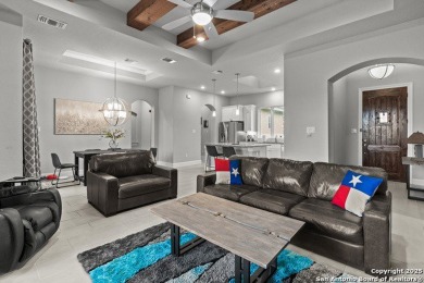 Upgrades galore...10' Ceilings, 8' Doors, Faux Beams in LR on Vaaler Creek Golf Club in Texas - for sale on GolfHomes.com, golf home, golf lot