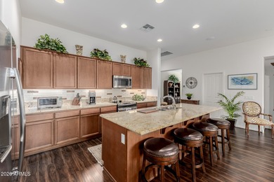 Upgraded Villa situated on a private, desirable South facing lot on Tuscany Falls At Pebble Creek in Arizona - for sale on GolfHomes.com, golf home, golf lot