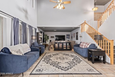 Nestled in the desirable Villages of Queen Creek, this home on Las Colinas Golf Club in Arizona - for sale on GolfHomes.com, golf home, golf lot