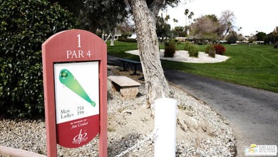 A unique property for this park of double wides of 2/2 variety on Date Palm Country Club in California - for sale on GolfHomes.com, golf home, golf lot