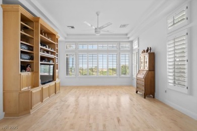 Belmont model with plantation shutters throughout the house on Highland Falls Golf Club in Nevada - for sale on GolfHomes.com, golf home, golf lot