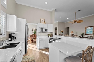 Enjoy exceptional privacy and breathtaking panoramic lake and on Estero Country Club in Florida - for sale on GolfHomes.com, golf home, golf lot