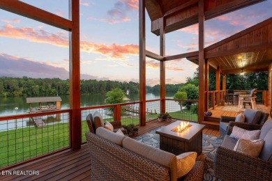 This Luxury Upscale Custom Lakefront Log  Stone Home invites you on Tellico Village -The Links At Kahite Golf Course in Tennessee - for sale on GolfHomes.com, golf home, golf lot