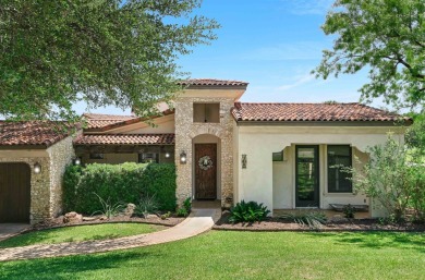 Discover this charming Hill Country Spanish-style Casita on Apple Rock Golf Course - Horseshoe Bay in Texas - for sale on GolfHomes.com, golf home, golf lot