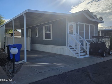 This 1BD 1.5BA home boasts an open floor plan, stunning sunset on Viewpoint Golf Resort in Arizona - for sale on GolfHomes.com, golf home, golf lot