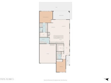 Set on a rare golf course lot, this stunning Evia floorplan on Vista Verde Golf Course in Arizona - for sale on GolfHomes.com, golf home, golf lot