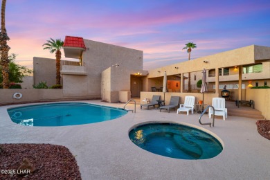 Enjoy panoramic views of the lake, golf course, and surrounding on London Bridge Golf Course in Arizona - for sale on GolfHomes.com, golf home, golf lot