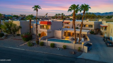 Enjoy panoramic views of the lake, golf course, and surrounding on London Bridge Golf Course in Arizona - for sale on GolfHomes.com, golf home, golf lot