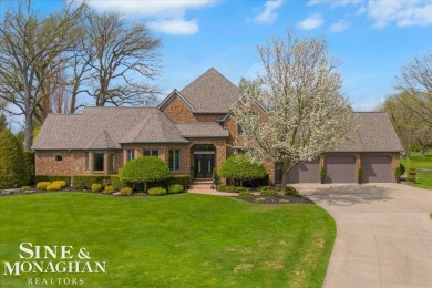 Not a single detail was spared in this sprawling custom brick on St Clair River Country Club in Michigan - for sale on GolfHomes.com, golf home, golf lot