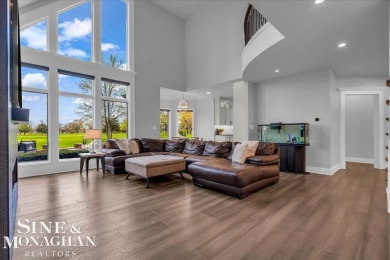 Not a single detail was spared in this sprawling custom brick on St Clair River Country Club in Michigan - for sale on GolfHomes.com, golf home, golf lot