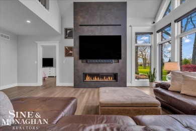 Not a single detail was spared in this sprawling custom brick on St Clair River Country Club in Michigan - for sale on GolfHomes.com, golf home, golf lot