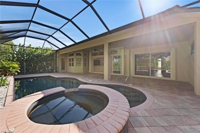 Offering over 3,000 square feet of one-level living with soaring on Estero Country Club in Florida - for sale on GolfHomes.com, golf home, golf lot
