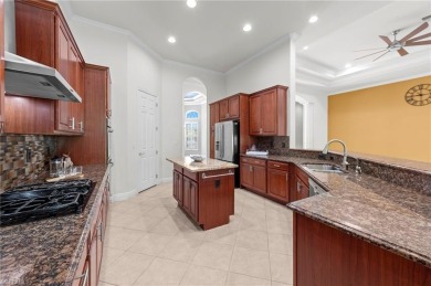 Offering over 3,000 square feet of one-level living with soaring on Estero Country Club in Florida - for sale on GolfHomes.com, golf home, golf lot