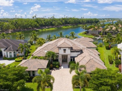 Welcome to 11885 Via Salerno Way, an exquisite waterfront on Miromar Lakes Golf Club in Florida - for sale on GolfHomes.com, golf home, golf lot