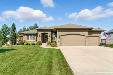 Step into luxury with this stunning reverse 1 1/2 -story home on Prairie Highlands Golf Course in Kansas - for sale on GolfHomes.com, golf home, golf lot