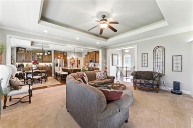 Step into luxury with this stunning reverse 1 1/2 -story home on Prairie Highlands Golf Course in Kansas - for sale on GolfHomes.com, golf home, golf lot