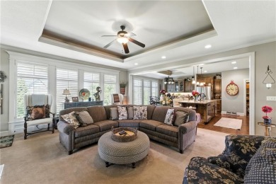 Step into luxury with this stunning reverse 1 1/2 -story home on Prairie Highlands Golf Course in Kansas - for sale on GolfHomes.com, golf home, golf lot
