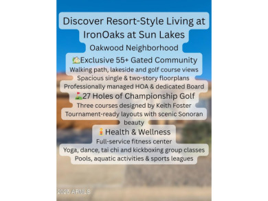 Nestled within the gated active-adult community of Oakwood at on Oakwood Golf Club  in Arizona - for sale on GolfHomes.com, golf home, golf lot