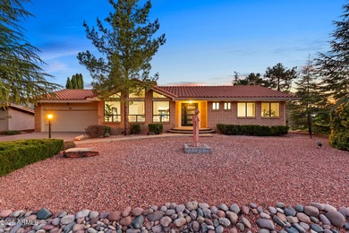 Experience luxury living in this beautifully appointed 3-bedroom on Oakcreek Country Club in Arizona - for sale on GolfHomes.com, golf home, golf lot