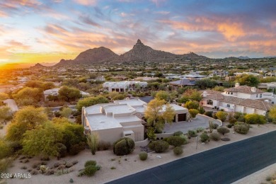 Resort-style living with sweeping Pinnacle Peak, sunset & city on Troon Country Club in Arizona - for sale on GolfHomes.com, golf home, golf lot