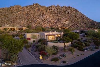 Resort-style living with sweeping Pinnacle Peak, sunset & city on Troon Country Club in Arizona - for sale on GolfHomes.com, golf home, golf lot