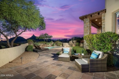 Resort-style living with sweeping Pinnacle Peak, sunset & city on Troon Country Club in Arizona - for sale on GolfHomes.com, golf home, golf lot