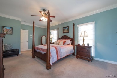Beautiful all brick custom home is set back from the road and on The Foundry Golf Club in Virginia - for sale on GolfHomes.com, golf home, golf lot