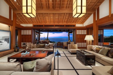 Experience fusion of Asian-inspired design and Hawaiian elegance on Waikoloa Beach Resort Golf Course in Hawaii - for sale on GolfHomes.com, golf home, golf lot