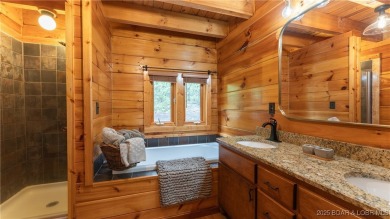 Step into the charm of true log home living in the prestigious on The Club At Old Kinderhook in Missouri - for sale on GolfHomes.com, golf home, golf lot