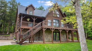 Step into the charm of true log home living in the prestigious on The Club At Old Kinderhook in Missouri - for sale on GolfHomes.com, golf home, golf lot