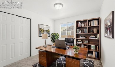 Nestled in the sought-after Woodmen Hills neighborhood, this on Antler Creek Golf Course in Colorado - for sale on GolfHomes.com, golf home, golf lot