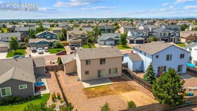 Nestled in the sought-after Woodmen Hills neighborhood, this on Antler Creek Golf Course in Colorado - for sale on GolfHomes.com, golf home, golf lot