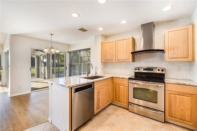 Step into this beautifully updated 2 bedroom + den, 2 bath on Estero Country Club in Florida - for sale on GolfHomes.com, golf home, golf lot