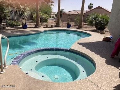 Lovely Stonecrest retreat with HEATED POOL & SPA w/pop ups for on Desert Springs Golf Course in Arizona - for sale on GolfHomes.com, golf home, golf lot
