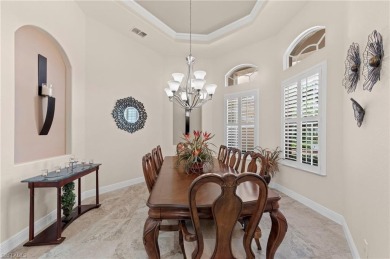 This sought-after Aragon model sits on a premium lakefront lot on Estero Country Club in Florida - for sale on GolfHomes.com, golf home, golf lot