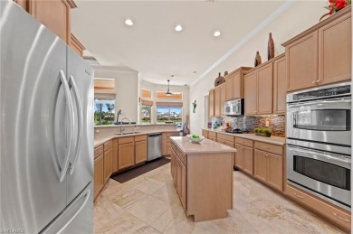 This sought-after Aragon model sits on a premium lakefront lot on Estero Country Club in Florida - for sale on GolfHomes.com, golf home, golf lot