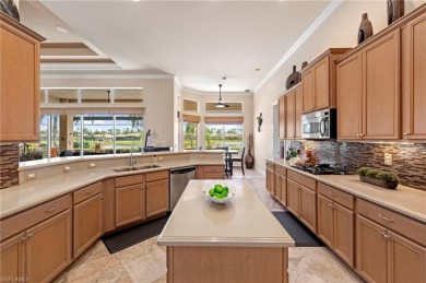 This sought-after Aragon model sits on a premium lakefront lot on Estero Country Club in Florida - for sale on GolfHomes.com, golf home, golf lot