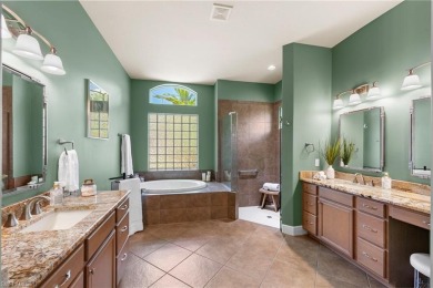 This sought-after Aragon model sits on a premium lakefront lot on Estero Country Club in Florida - for sale on GolfHomes.com, golf home, golf lot