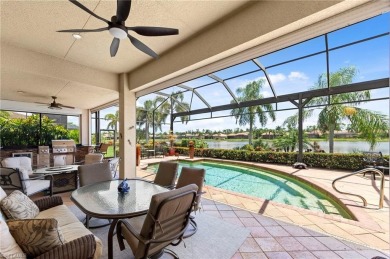 This sought-after Aragon model sits on a premium lakefront lot on Estero Country Club in Florida - for sale on GolfHomes.com, golf home, golf lot