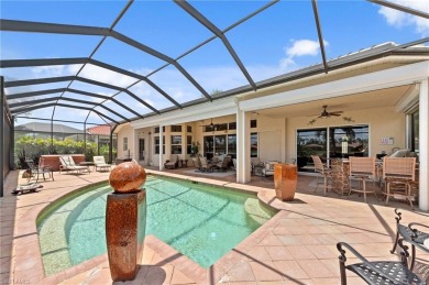 This sought-after Aragon model sits on a premium lakefront lot on Estero Country Club in Florida - for sale on GolfHomes.com, golf home, golf lot